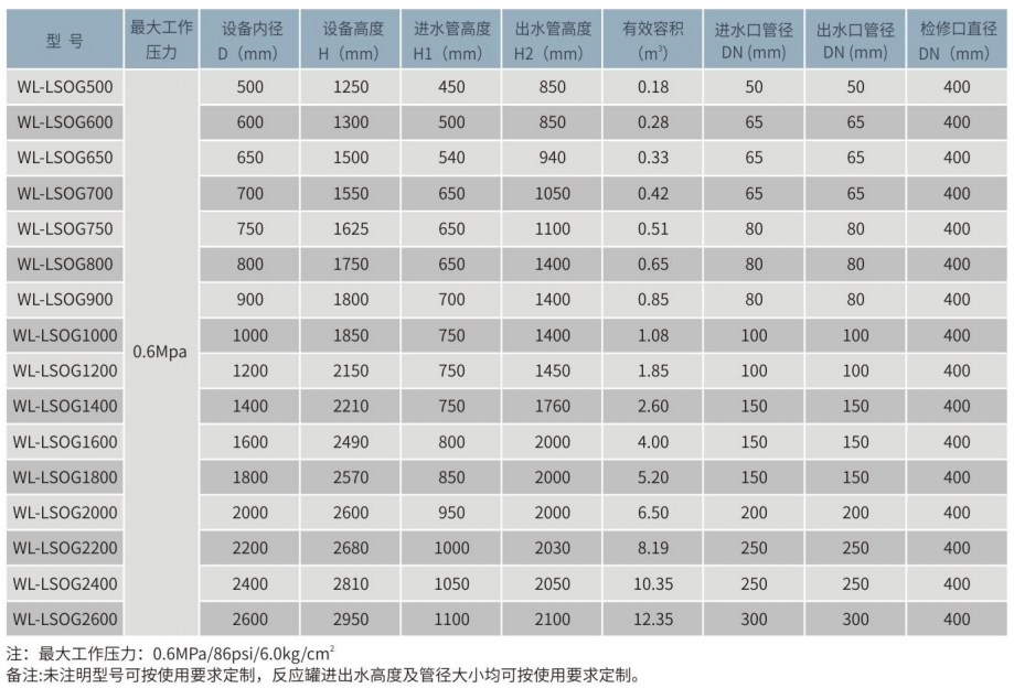 WL-LSOG立式不锈钢臭氧反应器